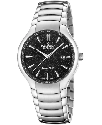 Мъжки ръчен часовник с кварцов механизъм - корпус от Стомана - Стоманена верижка - цвят Черен