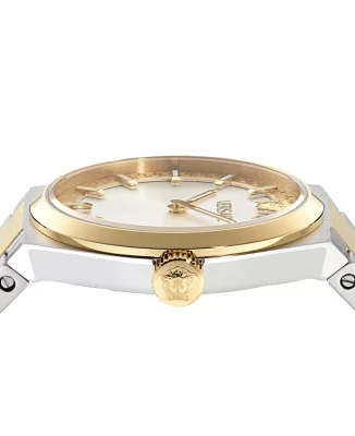 Versace VE5E00426 V-Auria - Дамски ръчен часовник с кварцов механизъм - корпус от Стомана - Стомана - цвят Сребрист