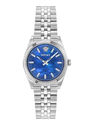 Унисекс ръчен часовник с кварцов механизъм - корпус от Стомана - Стомана - цвят Седеф