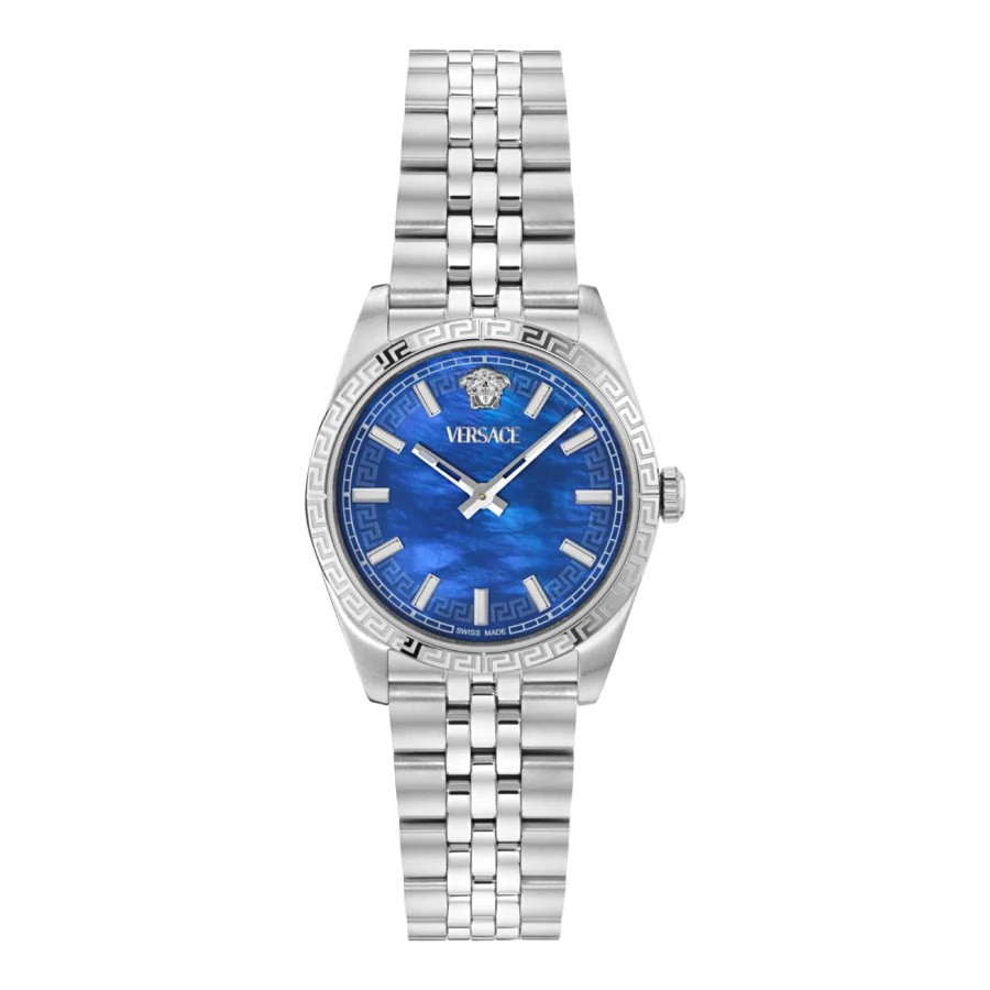 Унисекс ръчен часовник с кварцов механизъм - корпус от Стомана - Стомана - цвят Седеф