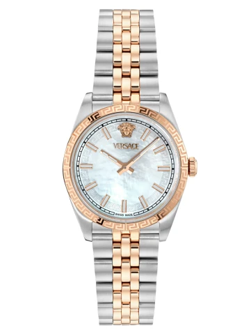 Versace VE5K00326 Millenyium Lady - Унисекс ръчен часовник с кварцов механизъм - корпус от Стомана - Стомана - цвят Седеф