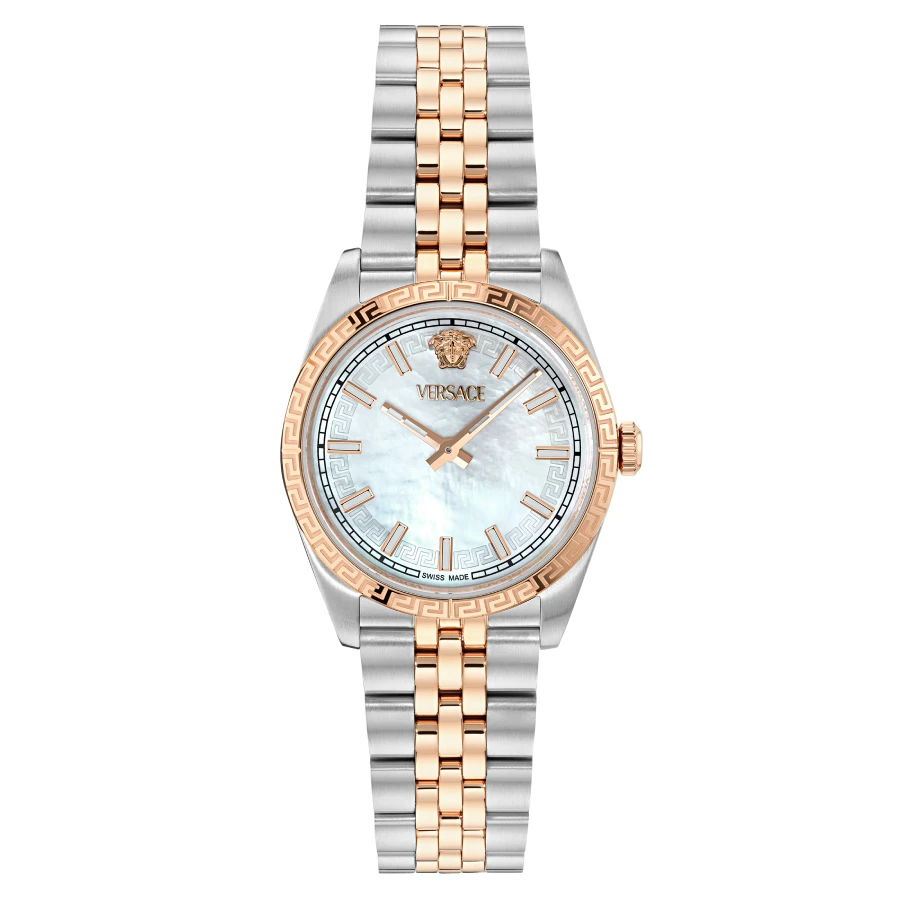 Versace VE5K00326 Millenyium Lady - Унисекс ръчен часовник с кварцов механизъм - корпус от Стомана - Стомана - цвят Седеф