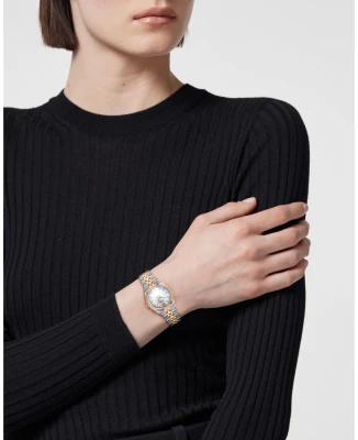 Versace VE5K00326 Millenyium Lady - Унисекс ръчен часовник с кварцов механизъм - корпус от Стомана - Стомана - цвят Седеф