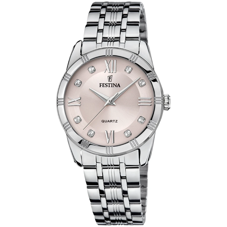 Унисекс ръчен часовник с кварцов механизъм - корпус от Стомана - Стоманена верижка - цвят Розов