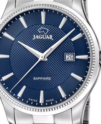 Jaguar J1041/3 Essentia - Унисекс ръчен часовник с кварцов механизъм - корпус от Стомана - Стомана - цвят Син