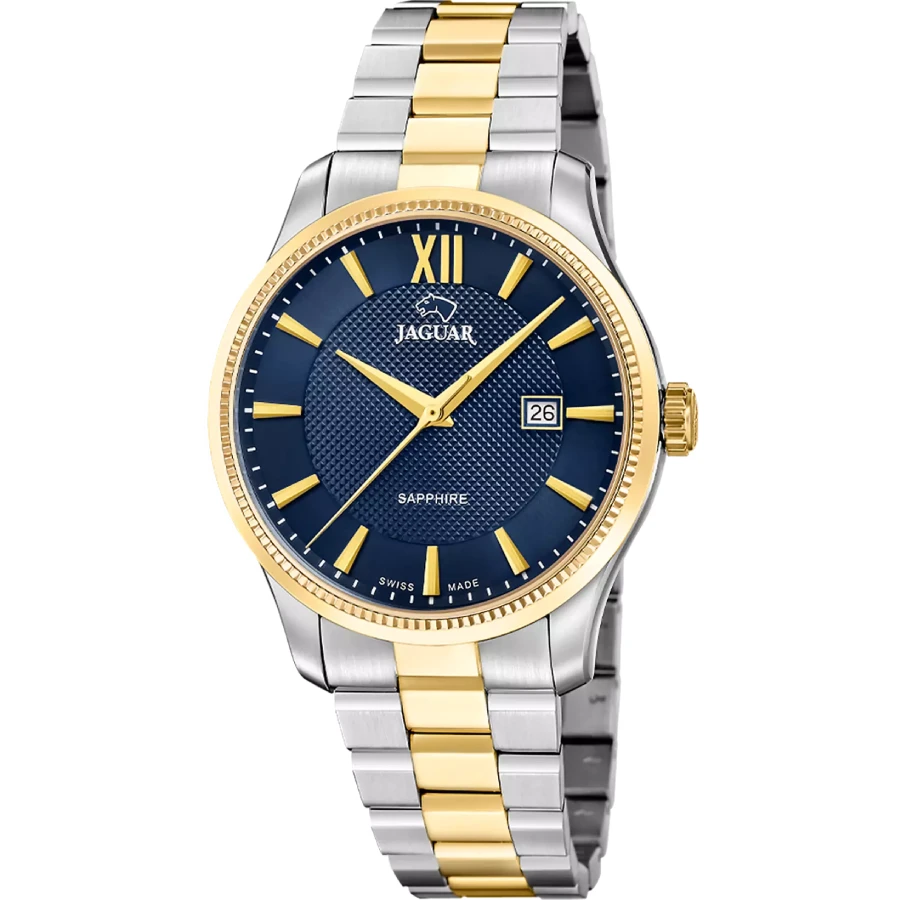 Jaguar J1043/2 Essentia - Унисекс ръчен часовник с кварцов механизъм - корпус от Стомана - Стомана - цвят Син