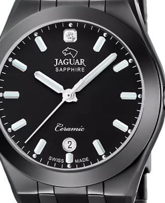 Jaguar J1052/1 Ceramic - Унисекс ръчен часовник с кварцов механизъм - корпус от Керамика - Керамика - цвят Черен