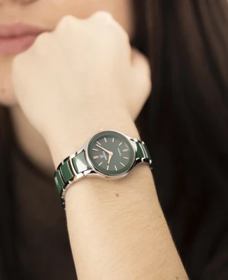 Festina F20752/6 Ceramic - Дамски ръчен часовник с кварцов механизъм - корпус Стомана и керамика - Стомана и керамика - Зелен