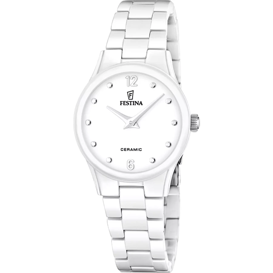 Festina F20751/1 Ceramic - Дамски ръчен часовник с кварцов механизъм - корпус Керамика - Керамика - Бял