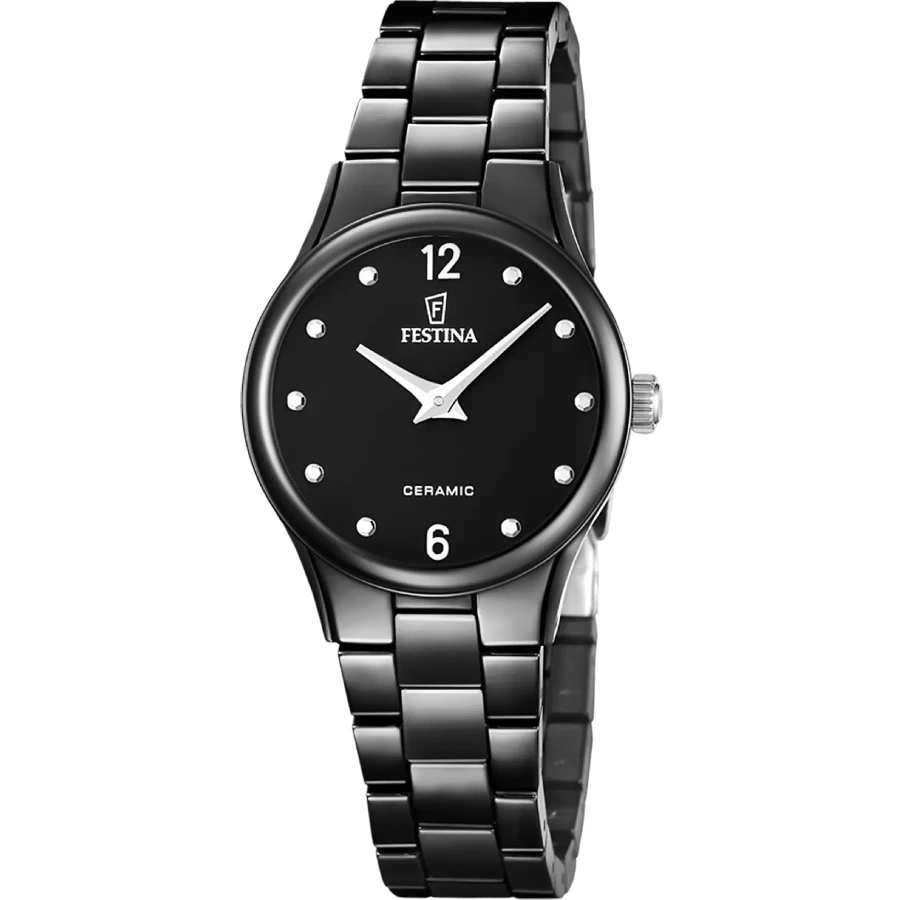 Festina F20751/7 Ceramic - Дамски ръчен часовник с кварцов механизъм - корпус Керамика - Керамика - Черен