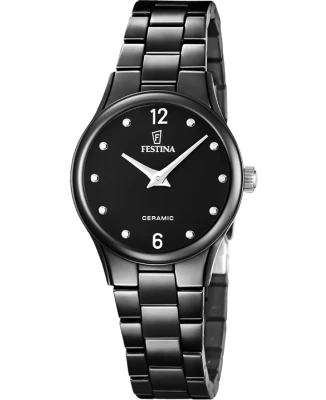 Festina F20751/7 Ceramic - Дамски ръчен часовник с кварцов механизъм - корпус Керамика - Керамика - Черен
