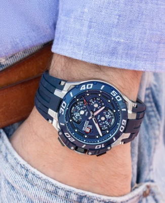 Festina F20755/4 Chrono Bike - Мъжки ръчен часовник с кварцов механизъм - корпус Стомана - Каучук - Син