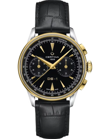 Certina C029.462.26.051.00 DS-1 - Унисекс ръчен часовник с автоматичен механизъм - корпус от Стомана - Естествена кожа - цвят Черен