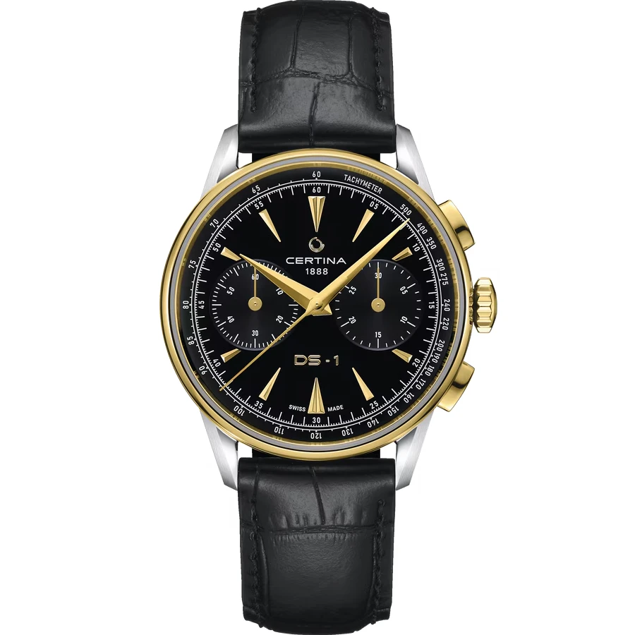 Certina C029.462.26.051.00 DS-1 - Унисекс ръчен часовник с автоматичен механизъм - корпус от Стомана - Естествена кожа - цвят Черен