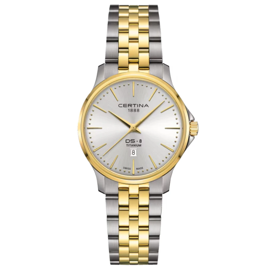 Certina C045.010.55.031.00 DS-8 Lady - Унисекс ръчен часовник с кварцов механизъм - корпус от Стомана - цвят Сребрист