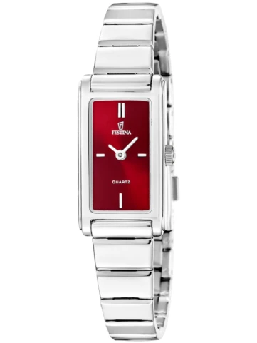 Festina F20767/4 Mademoiselle - Унисекс ръчен часовник с кварцов механизъм - корпус от Стомана - Стомана - цвят Червен