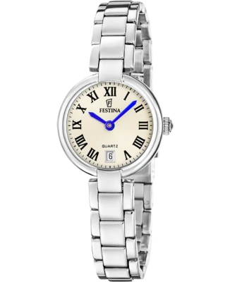 Festina F20784/3 Mademoiselle - Дамски ръчен часовник с кварцов механизъм - корпус Стомана - Стомана - Шампанско