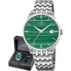 Унисекс ръчен часовник с автоматичен механизъм - корпус от Стомана - Стомана - цвят Зелен