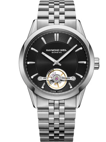 Raymond Weil 2781-ST-20051 Freelancer - Унисекс ръчен часовник с автоматичен механизъм - корпус от Стомана - Стоманена верижка - цвят Черен