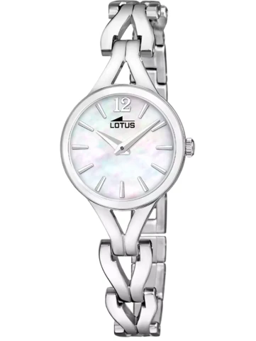 Унисекс ръчен часовник с кварцов механизъм - корпус от Стомана - Стоманена верижка - цвят Седеф