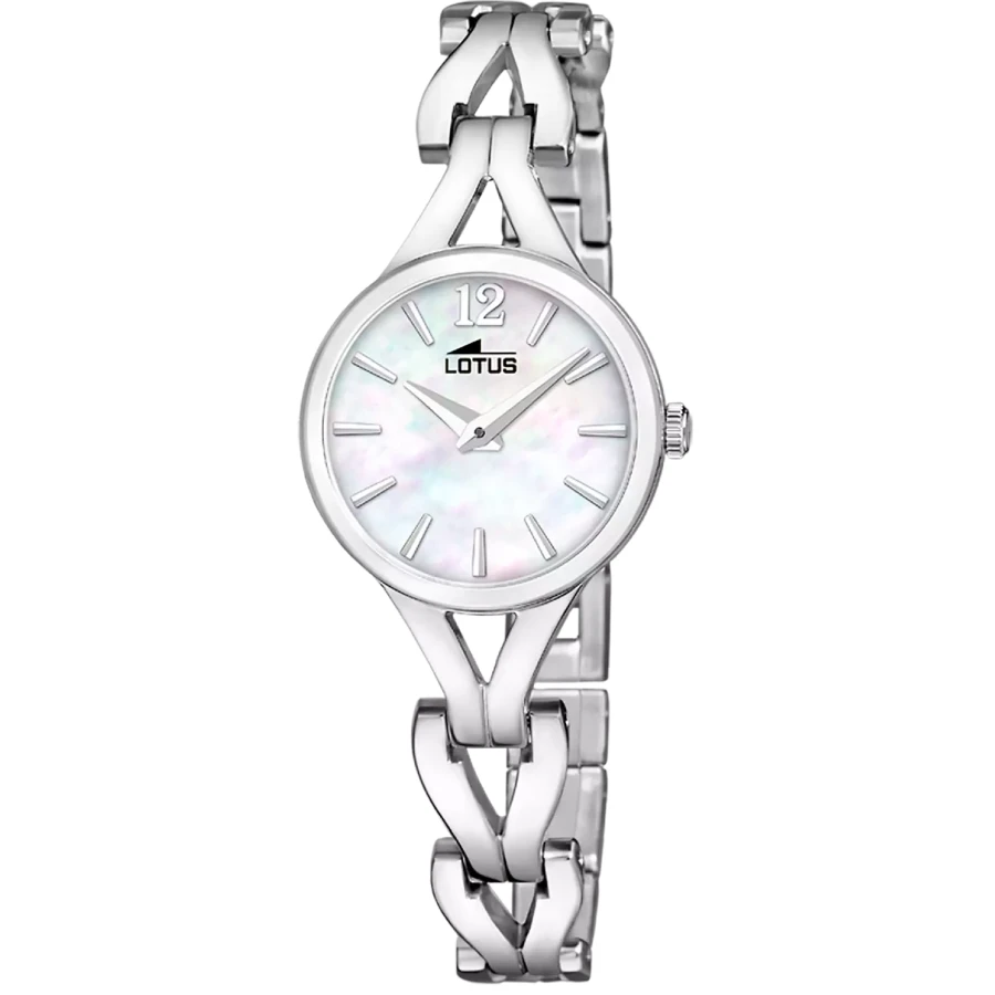 Унисекс ръчен часовник с кварцов механизъм - корпус от Стомана - Стоманена верижка - цвят Седеф