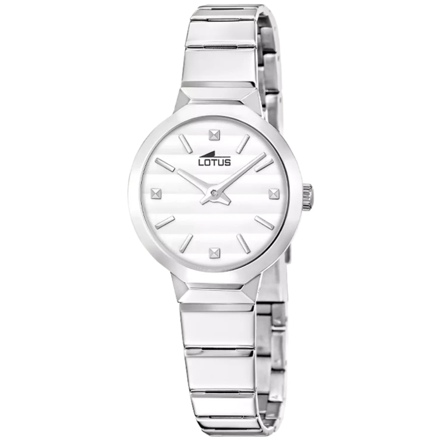 Унисекс ръчен часовник с кварцов механизъм - корпус от Стомана - Стоманена верижка - цвят Бял