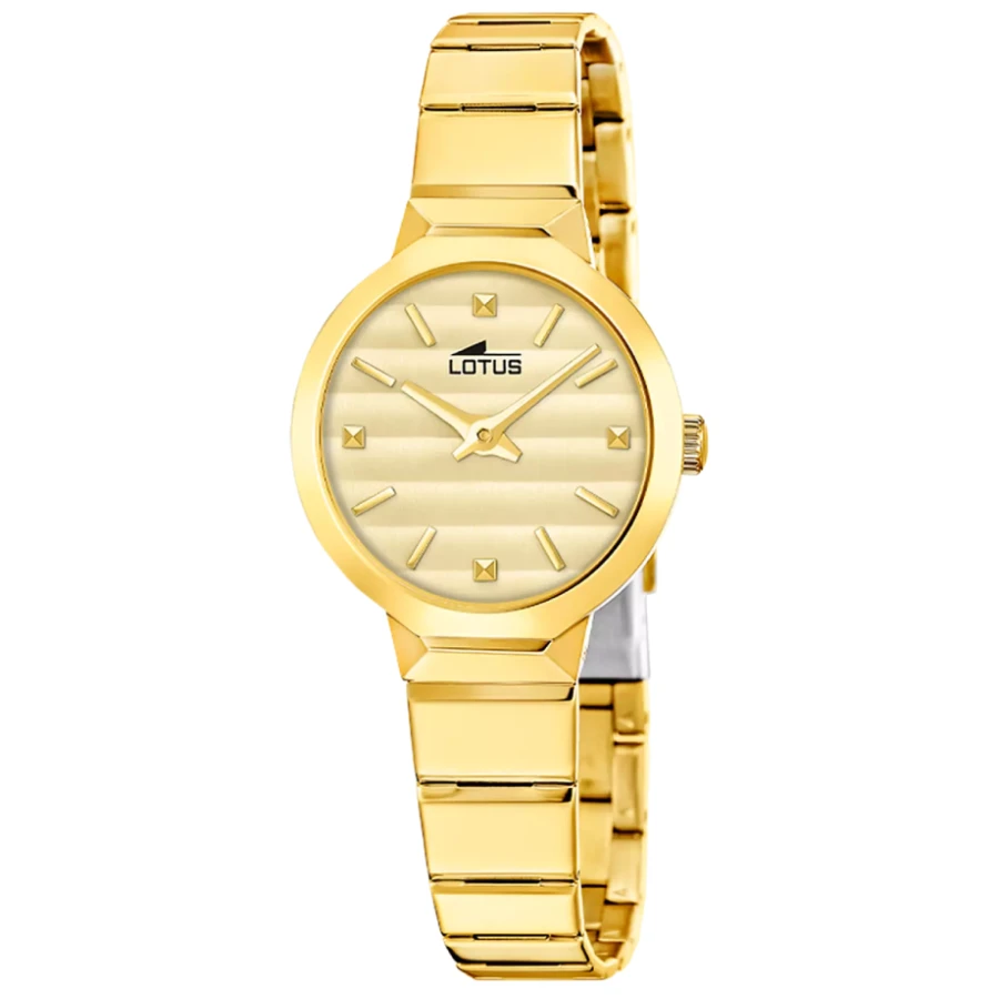 Унисекс ръчен часовник с кварцов механизъм - корпус от Стомана - Стоманена верижка - цвят Бежов