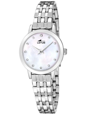 Унисекс ръчен часовник с кварцов механизъм - корпус от Стомана - Стоманена верижка - цвят Седеф