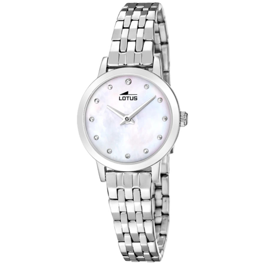 Унисекс ръчен часовник с кварцов механизъм - корпус от Стомана - Стоманена верижка - цвят Седеф