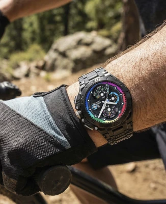 Унисекс ръчен часовник с кварцов механизъм - корпус от Стомана - Стомана - цвят Черен