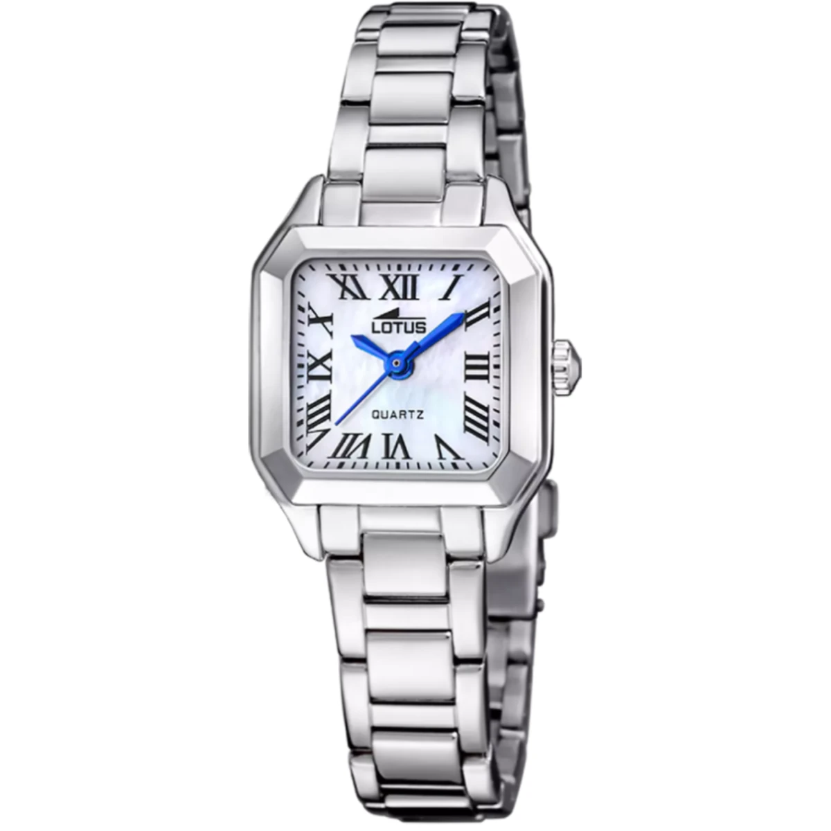 Унисекс ръчен часовник с кварцов механизъм - корпус от Стомана - Стоманена верижка - цвят Бял