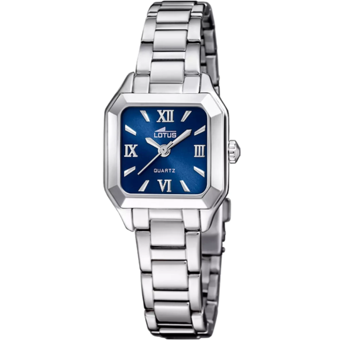 Унисекс ръчен часовник с кварцов механизъм - корпус от Стомана - Стоманена верижка - цвят Син