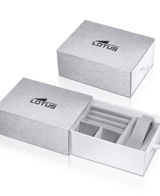 Lotus 19036/2 Old Money - Унисекс ръчен часовник с кварцов механизъм - корпус от Стомана - Стоманена верижка - цвят Бял