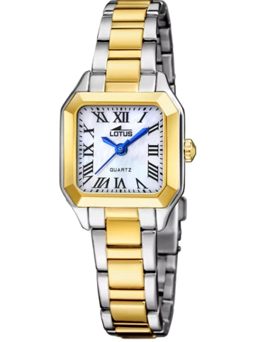Lotus 19036/2 Old Money - Унисекс ръчен часовник с кварцов механизъм - корпус от Стомана - Стоманена верижка - цвят Бял