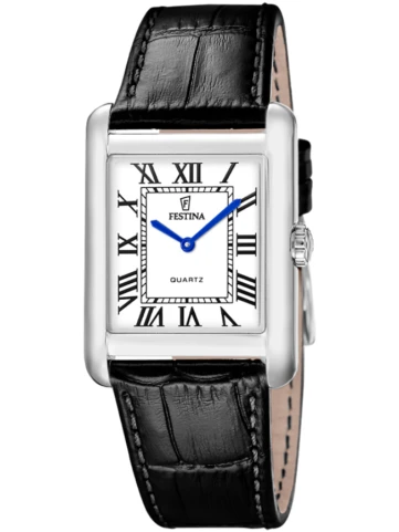 Унисекс ръчен часовник с кварцов механизъм - корпус от Стомана - Естествена кожа - цвят Бял