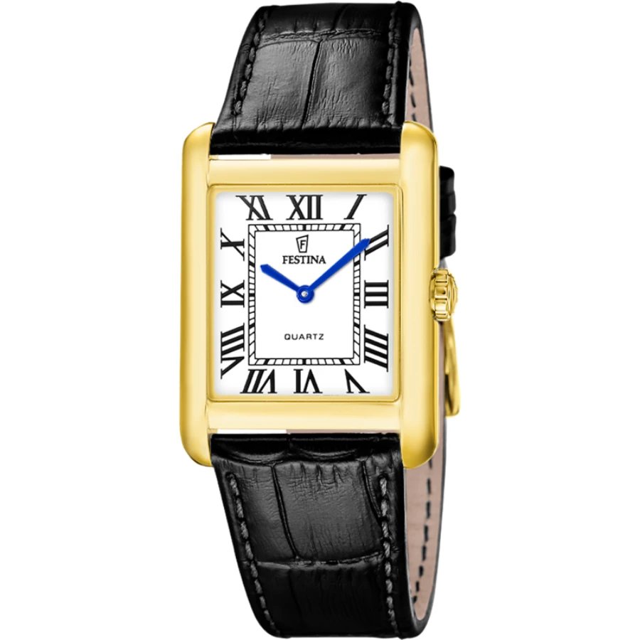 Унисекс ръчен часовник с кварцов механизъм - корпус от Стомана - Естествена кожа - цвят Бял