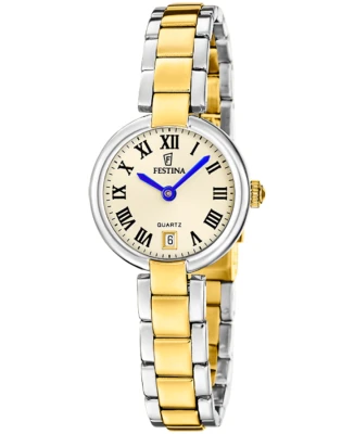 Festina F20785/2 Mademoiselle - Дамски ръчен часовник с кварцов механизъм - корпус Стомана - Стомана - Шампанско