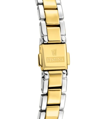 Унисекс ръчен часовник с кварцов механизъм - корпус от Стомана - Стомана - цвят Шампанско