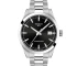 Tissot T165.807.11.051.00 Gentleman Powermatic 80 - Мъжки ръчен часовник с автоматичен механизъм - корпус Стомана - Стоманена верижка - Черен