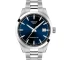 Tissot T165.807.11.041.00 Gentleman Powermatic 80 - Мъжки ръчен часовник с автоматичен механизъм - корпус Стомана - Стоманена верижка - Син