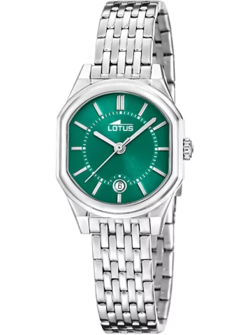 Унисекс ръчен часовник с кварцов механизъм - корпус от Стомана - Стоманена верижка - цвят Зелен