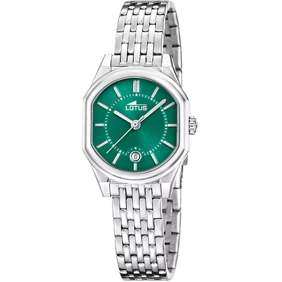 Унисекс ръчен часовник с кварцов механизъм - корпус от Стомана - Стоманена верижка - цвят Зелен