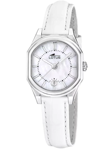 Унисекс ръчен часовник с кварцов механизъм - корпус от Стомана - Естествена кожа - цвят Седеф