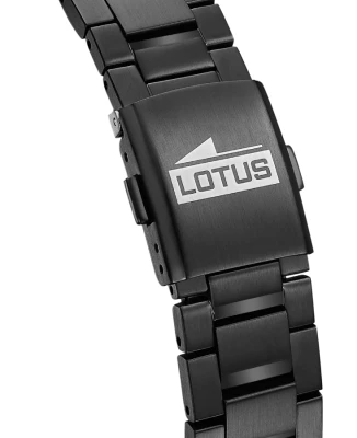 Lotus 19063/1 Automatic - Мъжки ръчен часовник с автоматичен механизъм - корпус Стомана - Стоманена верижка - Черен