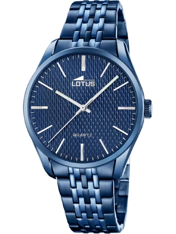 Унисекс ръчен часовник с кварцов механизъм - корпус от Стомана - Стоманена верижка - цвят Син