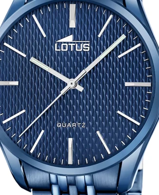 Lotus 19069/1 Minimalist - Мъжки ръчен часовник с кварцов механизъм - корпус Стомана - Стоманена верижка - Син