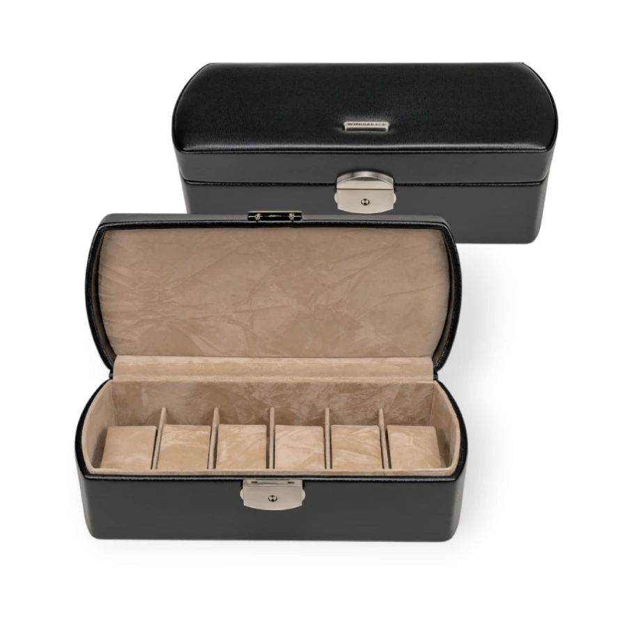 Кутия за съхранение Кутия за съхранение Windrose 803740.08 за 6 часовника MERINO - Унисекс - Черен