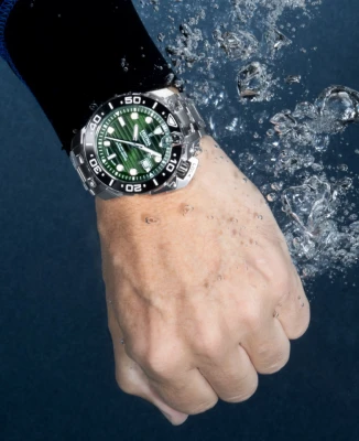 Унисекс ръчен часовник с автоматичен механизъм - корпус от Стомана - Стомана - цвят Зелен