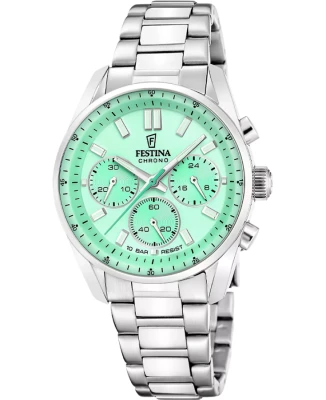 Festina F20753/1 Boyfriend Unisex - Унисекс ръчен часовник с кварцов механизъм - корпус Стомана - Стомана - Зелен