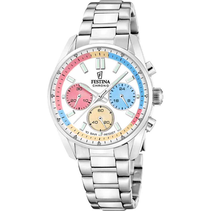 Festina F20753/6 Boyfriend Unisex - Унисекс ръчен часовник с кварцов механизъм - корпус Стомана - Стомана - Многоцветен